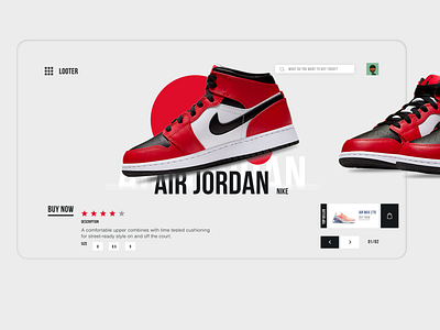 Shoes Web Banner air app banner design designer inspiration jordan nike shoes shop tennis ui
