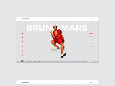 Bruno Mars Web app design follow me inspiration web