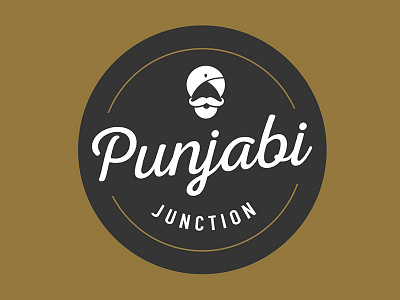 Punjabi Junction Sticker arrangement branding food identity indian food logo restaurant street food turban
