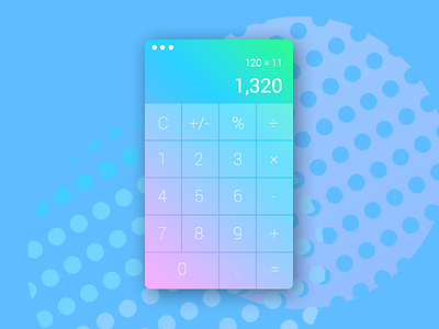 Daily(?) UI 004 – Calculator calculator dailyui gradients ui