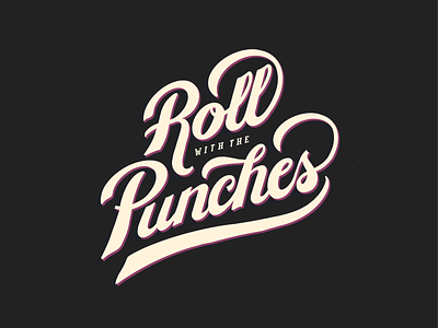 Roll with the Punches brush script classic custom lettering custom type flourishes funky handlettering lettering retro script typography