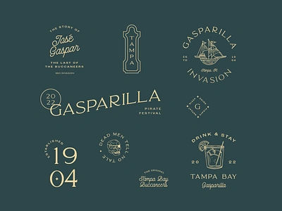 Tampa Gasparilla badge badge design design florida illustration pirate retro tampa tampa bay tampa designer type lockups typography vintage