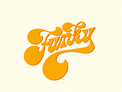 Funky Lettering 70s custom lettering disco flourishes funky hand lettering lettering retro reverse contrast vintage