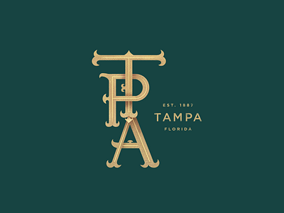 Tampa Monogram illustration lettering monogram monograms serif tampa tampa designer typography