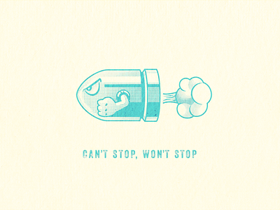 👊 Can't Stop, Won't Stop 👊 bullet bill comic art design halftone illustration illustrator nintendo tampa designer typography vector video games