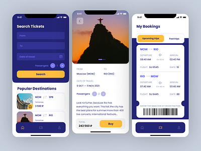 Booking App app application booking design ios mobile ui