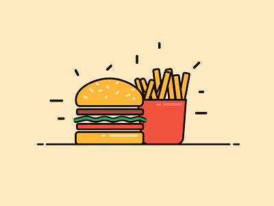 Fast food illustration