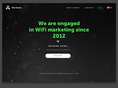 Wi-Fi Marketing Corporate Web SIte black dark site sketch theme web website wifi