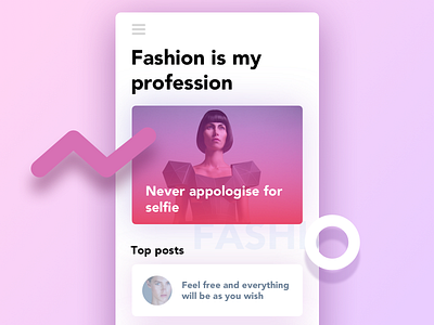 Fashion concept application app application blog design fashion ios