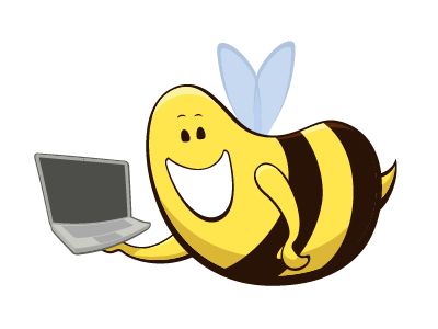 Bee all you can bee bee design happy illustration logo
