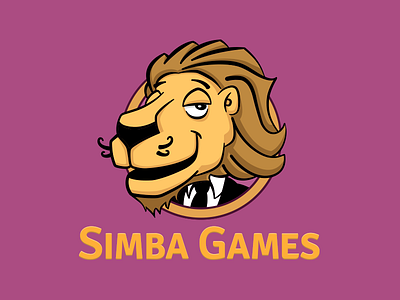 Simba Games Logo brand branding graphic design illustration lion logo typography