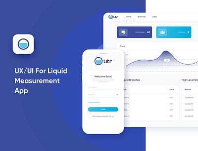 Litr - Measurement App UI/UX activity analysis design illustration management measure measurement ui ux vector water