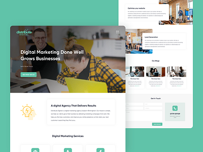 DD Landing Page Revamp agency agency website business creative digital grow landingpage marketing marketing agency website design