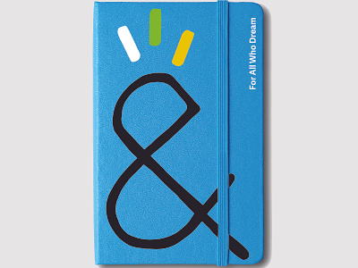 Ampersand notebook ampersand blue bright design handdrawn happy notebook