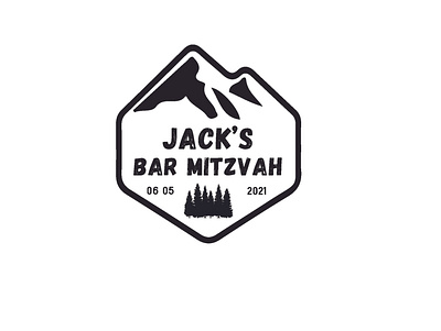 Event Logo: Adventure Themed Bar Mitzvah branding illustration logo typography vector