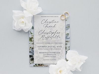 Sage Green and Dusty Blue Wedding Invite