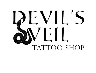 Tattoo Shop Branding alternative branding design freelance identity logo snake tattoo type typography vector