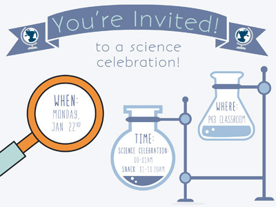 Exploring Science-PreK invites illustration invite science