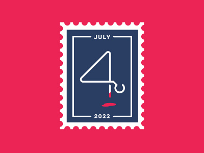 July 4 Stamp #1 abortion america feminism illustration independence day july 4 lettering mail politics postage pro choice stamp typography united states usa womens rights