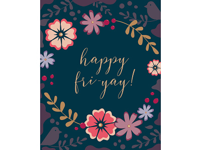 Happy Fri-yay! design flat illustration typography vector