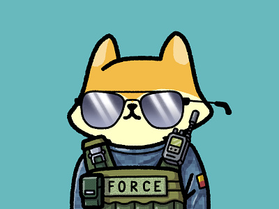 Kawaii Fox No. 32 art collectible cute fox funny illustration nft