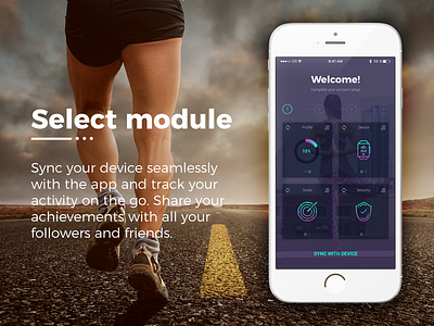 Fitness App Home Screen activity app branding fitness tracking uiux