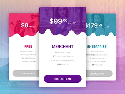 Shopping Platform Pricing Table ecommerce pricing pricing table shopping table ui elements uiux design