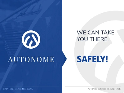 Autonome Logo branding car clean logo mark modern poster type typography