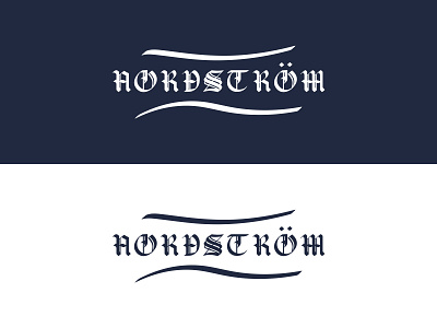 NORDSTROM Gothic Style Hand Lettered Logotype