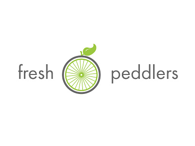 Fresh Peddlers bike brand fresh fruit leaf logo