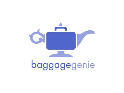 Baggage Genie blue branding genie logo travel