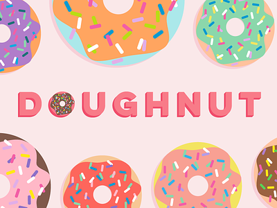 Doughnut Obsession donut doughnut flat food illustration pink sprinkles vector