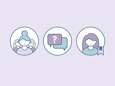 Lavender Chat Icons