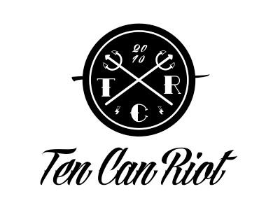 Ten Can Riot band logo logo music punk