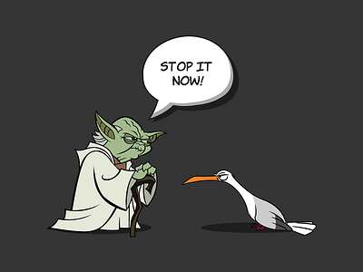 Seagulls, Stop It Now! illustration star wars t shirt yoda