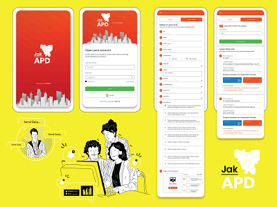 Redesign apps for COVID-19 monitoring "jakAPD" adobexd app design figma illustration logo typography ui ux web