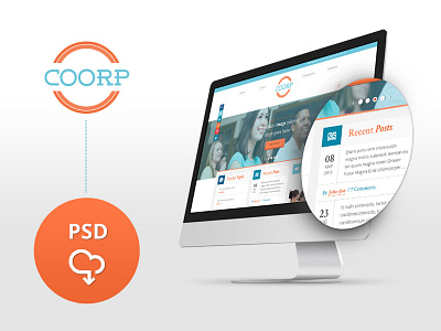 Freebie - Coorp Template coorp corporate free freebie psd template theme wordpress