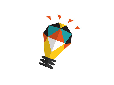 Icon colors icon idea lamp origami