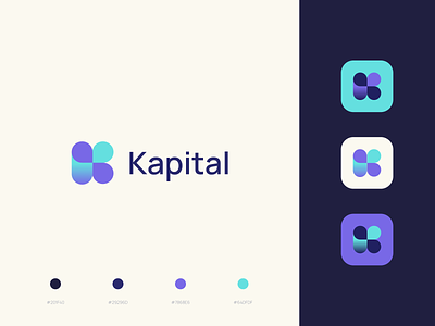Kapital Branding bank brand branding color palette design finance fintech icon indicius kapital logo paraguay