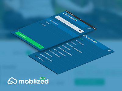 Mobile Category Listing app category list frontend menu mobile moblized responsive software