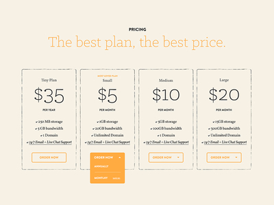 Pricing Plan hosting orange order plan pricing