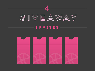 4 Dribbble Invites Giveaway