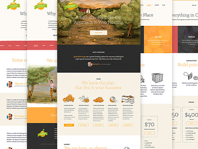 Design Set a small orange aso design set hosting illustration orange ui ux