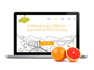 Orange Power a small orange aso hosting illustration orange ui ux