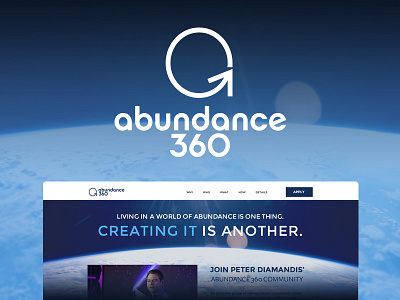 One-Page Website 360 abundance community entrepreneurs one page peter diamandis ui ux