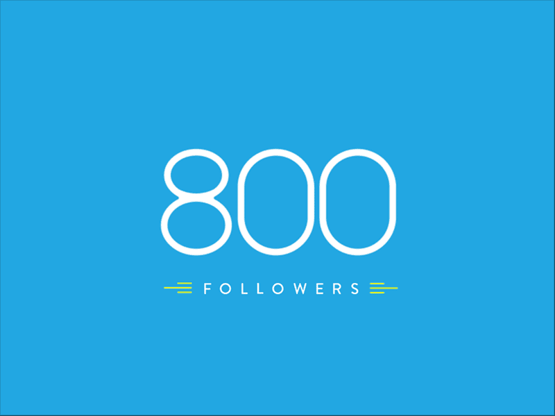 800 Followers 800 click cyan eight hundred followers hand milestone
