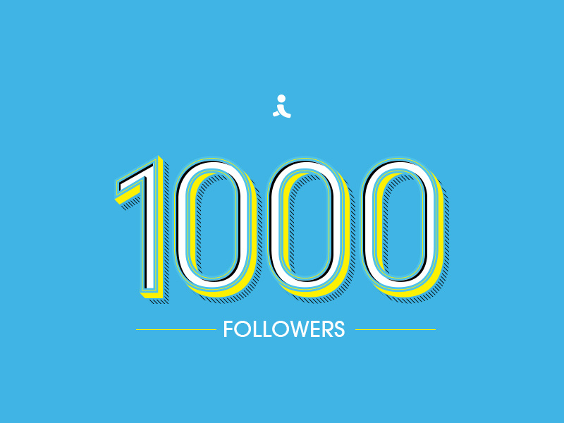 1000 Followers By Indicius On Dribbble
