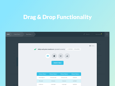 Drag & Drop data drag drop enterprise infohu prototype ui ux