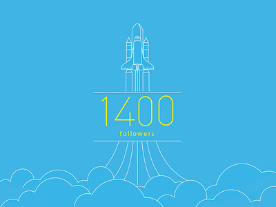 1400 Followers 1400 followers milestone nasa rocket