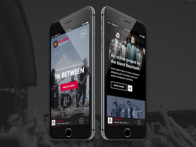 Mobile Mockups colourful entertainment mobile music red bull records ui unique ux video
